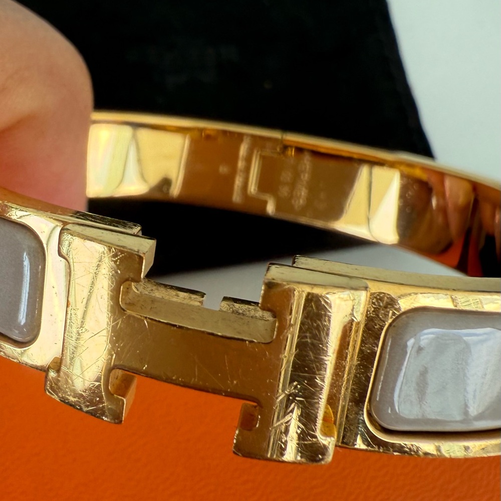 Hermes Clic H bracelet - Marron Glacé - Picture 7 of 9